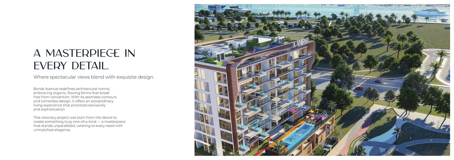 Official aerial architectural rendering of Bonds Avenue